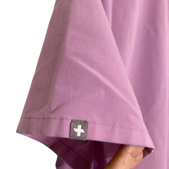 Figs Womens Large Casma Three Pocket Scrub Top Chalk Pink Limited FW1100 Medical - Picture 5 of 12